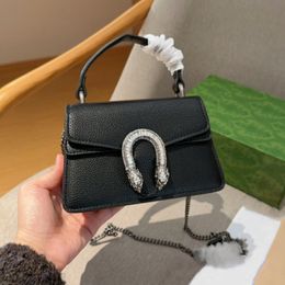 2024 Mini Shoulder Chain Bags woman handbag designer bag crossbody bag luxurys handbags cute Black Leather 5A