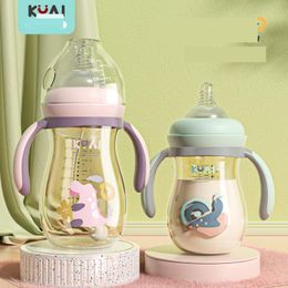 Baby Bottles Bottle Anti-Fall Anti-Flatence Wide Diameter Imitation Breast Milk 8 Months Large Capacity 2 Years Old 1-2-3 Mouth 5Cm Dr Otscq