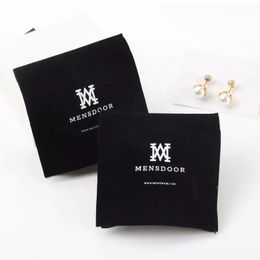 Boxes Black Veet Envelope Bags 7x7cm 8x10cm 10x10cm 12x12cm Jewellery Flap Gift Sack Perfume Eyelashes Flannel Packaging Pouches