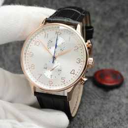 Top luxury 42MM quartz watch Outdoor Mens Watches leather strap sapphire glass watch fashion watch designer watches