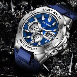 Wristwatches 2024 Top Brand Sports Mens Watche Quartz Silica Gel Waterproof Chronograph Wrist Watches For Men Relogio Masculino