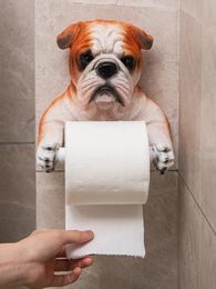 Toilet Tissue Box Creative Bulldog Paper Holder Hanging Bathroom Accessories Towel 240102