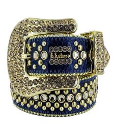 2023 Fashion DesignerSimon Belts for Women Men Shiny diamond belt Black Blue white multicolour with bling rhinestones as birthday gifts 20 Colors4839382