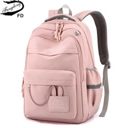 Fengdong kids school bag cute school backpack for girls children kawaii bookbag primary students gift large capacity backpack 240103