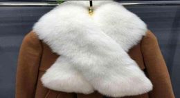 Luxury Genuine Fox Fur Scarf Real Fox Skin Scarf Big Size Natural Fox Fur Shawl Winter Women Stole Y01131424114