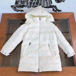 Down Coat Luxury Baby Girls Jackets Winter Kids Clothes Hoodie Thicken Warm Children's Outerwear Boys Snowsuit Parkas Long