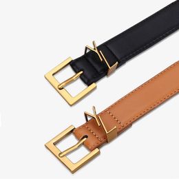 Luxury Designer Belt for Women Waistband Ceinture Y Brass Buckle Genuine Leather Classical designer Belt Width 2.0cm3.0cm 3.4cm With Box SS