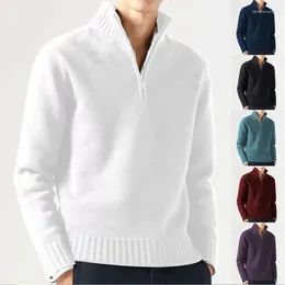 Men's Sweaters Fashion Casual Autum Men Turtlenecks Knitwear Pullovers Solid Colour Long Sleeved Sweater Male Daily Warm Coats