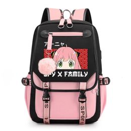 Spy X Family Anya Forger Anime Backpacks Bags Girls Kawaii Manga Cartoon Children Bookbag Waterproof SchoolBag for Kids Gifts 240102