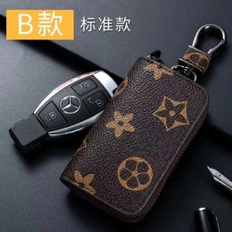 Wallets Fashion New Car Key Case Male Key Wallets PU Leather Keys Holder Women Smart Housekeeper Zipper Keychain Case Car Key Pouch Bag Wa