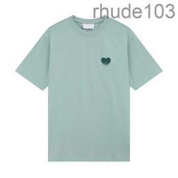 Mens t Shirt Amis De Coeur Tees Short Sleeves Shirts Men Designer Top France Fashion Embroidered Heart Pattern Round Neck Paris T-shirt M2 O8HR O8HR Y9Z8