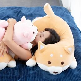 Fat Shiba Inu Corgi Dog Cartoon Plush Doll Pillow Soft Stuffed Cute Animal Kawaii Kids Toys Birthday Gifts for Children 240103