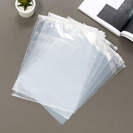 50pcs/lot Clear Zipper Packaging Bags Clothing Resealable Poly Plastic Apparel Merchandise Zip Bags for Ship Clothes Shirt Istlg