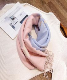 Winter Gradient Fashion Silk Scarf New Arrival Man Womens Shawl Scarf 3 Style Letters Scarves Size 60190cm Top Quality4312270