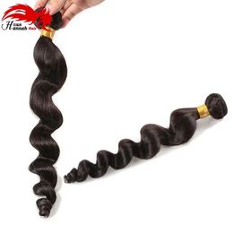 Weaves Hannah Product Loose Wave Brazilian Hair Weave Bundles Remy Human Hair Extensions Hair Weaving Natural Colour