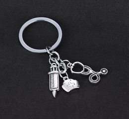Gifts Stethoscope Keychain Doctor Nurse Physicians Key Chain Ring Holder Jewelry Nurse's Day Presents6369383