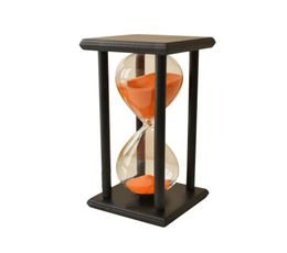 60Min Wooden Sand Sandglass Hourglass Timer Clock Decor Unique Gift Type60Min Black Frame Orange Sand9028972