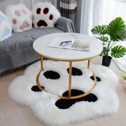 Lovely Cat Paw Pattern Soft Plush Carpet Home Rugs and Carpets for Home Living Room 240103