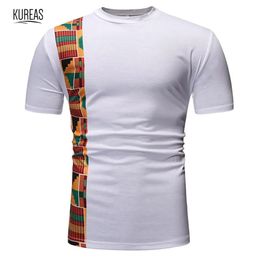 Clothing Kureas Men's African TShirt Dashiki Shirts Summer Short Sleeve ONeck Tee Traditional Casual Tribal Fashion Tops