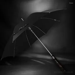 Umbrellas Golf Gentlemen Umbrella Vintage Luxury Windproof Strong Black Shelter Car Sunshade Rain Paraguas Outdoor