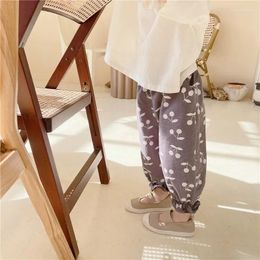 Trousers Children Clothing 2024 Girls Pantse Spring Autumn Lace Harem Pant Loose Fashion All-match Sweet Lovely Kids Casual