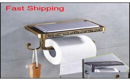 Antique Brass Bathroom Roll Paper Tissue Holder Wall Mount Kitchen Hold qylYzG packing20103840207