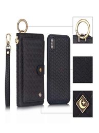 For iPhone XS Wallet Case iPhone X Wallet Case Zipper Purse Detachable Magnetic 14 Card Slots Money Pocket Clutch Leather Case fo6798154