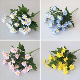 Decorative Flowers DIY Simulation Daisy Silk Pography Decor Flower 9 Heads Dutch Chrysanthemum Persian Home