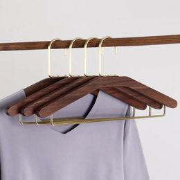 Hangers High-Grade Solid Wood Brass Hanger Household Seamless For Clothes