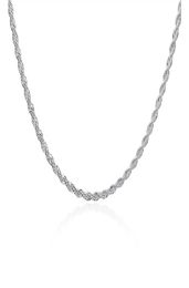 Top Plated sterling silver necklace 4MM men ed Rope chains 16 18 20 22 24 inches DHSN067 925 silver plate Necklaces jewel5693325