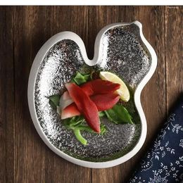 Plates Ceramic Creative Snack Plate Japanese Cuisine Personality Household Irregular Pure Colour Vegetable Dish