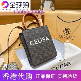 Designer Celinss Tote bags for women online store Genuine leather tote bag 2024 new light luxury womens Arch handheld vertical single shoulder niche pia With Real L