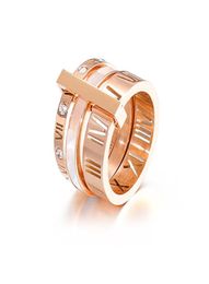 High Quality Designer for Woman Ring Zirconia Engagement Titanium Steel Love Wedding Rings Silver Rose Gold Fashion Jewellery Gifts 7049373