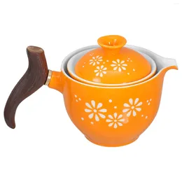 Dinnerware Sets Travel Tea Kettle Ceramic Teapot Decorative Brewing Pot Portable