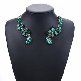 Rings Glass Crystal Open Chokers Necklaces Women Indian Ethnic Vintage Statement Large Collar Necklace Woman Africa Jewellery
