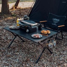 Camp Furniture WOOKOO Outdoor - /Blackened Series With Double Side Camping Aluminium Alloy Chicken Rolls Table Folding Picnic Barbecue