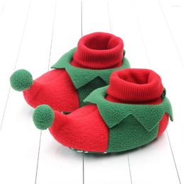 First Walkers 12cm 1 Pair Of Snowman Shape Baby Socks Shoes Autumn Winter Thick Warm Non-slip Rubber Flooring Anti-odor Festival Gifts