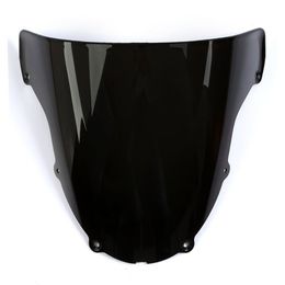 Motorcycle Clear Black Double Bubble Windscreen Windshield ABS For Kawasaki Ninja ZX6R ZX6RR ZX636 2003-2004