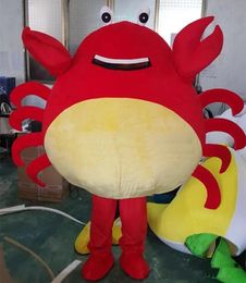 Costumes 2019 Discount factory sale Red Crab Mascot Costume Walking Disguise Costume Cartoon Character costume Adult Size Free Shipping