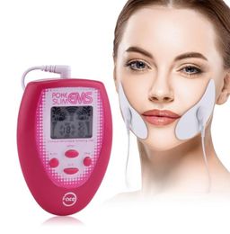 EMS Electric Slimming Face Pulse Massager Jaw Exerciser Facial Electronic Muscle Stimulation Electrode Face Cheek Patch Massager4428450