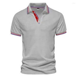 Men's Polos Selling Fashion High-Quality Brand Top Casual Short Sleeved POLO Shirt Slim Fitting Lapel T-shirt