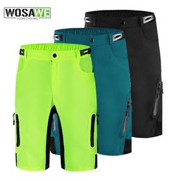 Underpants Wosawe Mtb Cycling Shorts Loose with Gel Padded Cycling Underwear Breathable Downhill Mountain Bike Shorts for Men