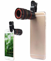 Telescope Lens 8x Zoom Unniversal Optical Camera Telepo Len with Clip for Iphone Samsung HTC Sony LG Mobile Smart Cell Phone2102940