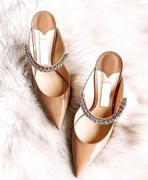 2024 Luxury Women Dress Shoes Pumps Summer HIgh Heels Slipper Bing crystal /faux-pearl strap sandals Sexy Pointed Toe Party Wedding Bride Pump shoe