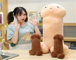 Simulation Sexy Funny Plush Toy Stuffed Soft Dick Doll Reallife Plushs Pillow Spoof Sand Sculpture Gift Trick Doll Gifts7303559
