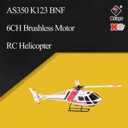 Aircraft Wltoys XK AS350 K123 6CH 3D 6G System Remote Control Brushless Helicopter BNF without Transmitter Compatible With FUTABA SFHSS 20