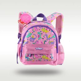 Australia Original High Quality Smiggle Pink Dinosaur Small Schoolbag Girl Kindergarten Baby Backpack Kids Class Middle 11 Inche 240102