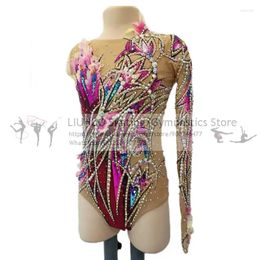 Stage Wear Design Rhythmic Gymnastics Competition Leotards Dress Women's Girls Ice Skating Dance Figure Artistic Costume