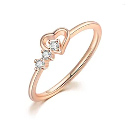 Cluster Rings Double Fair Cute Love Dainty For Women 2024 Thin Midi Finger Ring Daily Accession Gift Fashion Jewelry Wholesale R210