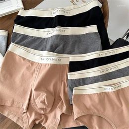 Underpants Pure Cotton Boxers Men Underwear Simple 5A Antibacterial Crotch Breathable Male NS6192